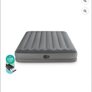 Gray Inflatable Air Mattress with USB Pump